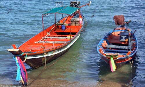 Mae Klong Boats on the River
